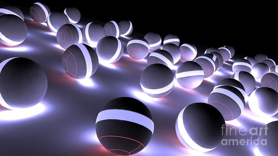 3d Glowing Spheres Balls Ultra Hd Digital Art