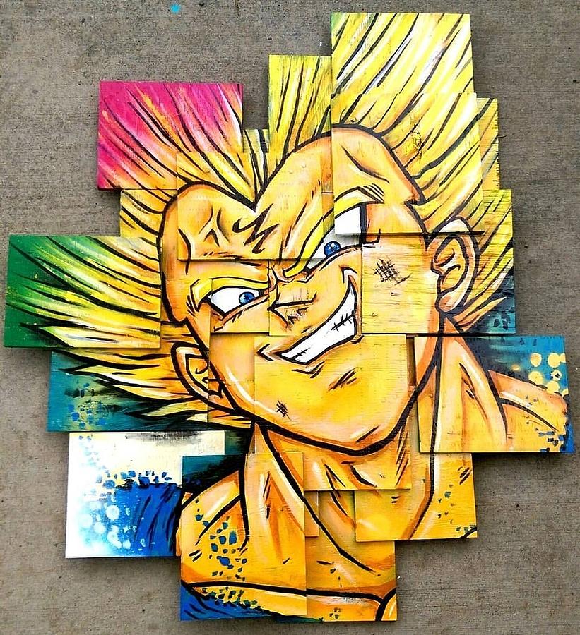 majin vegeta painting