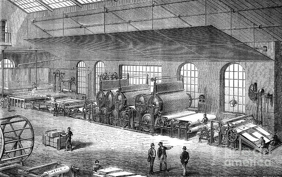 19th Century Paper Factory Photograph by Collection Abecasis/science Photo Library