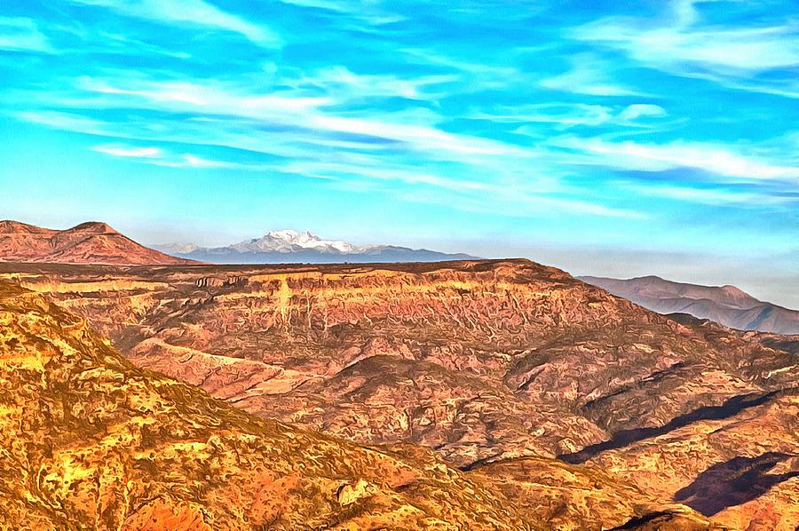 A beautiful landscape in the mountains of Morocco near Agadir #4 Digital Art by Gina Koch