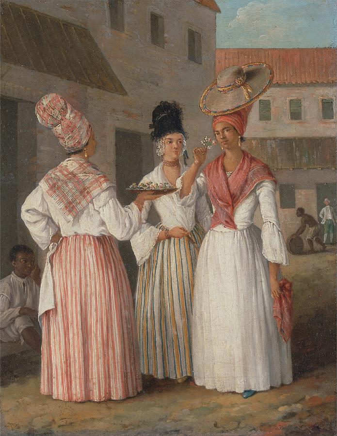 A West Indian Flower Girl And Two Other Free Women Of Color Painting by ...