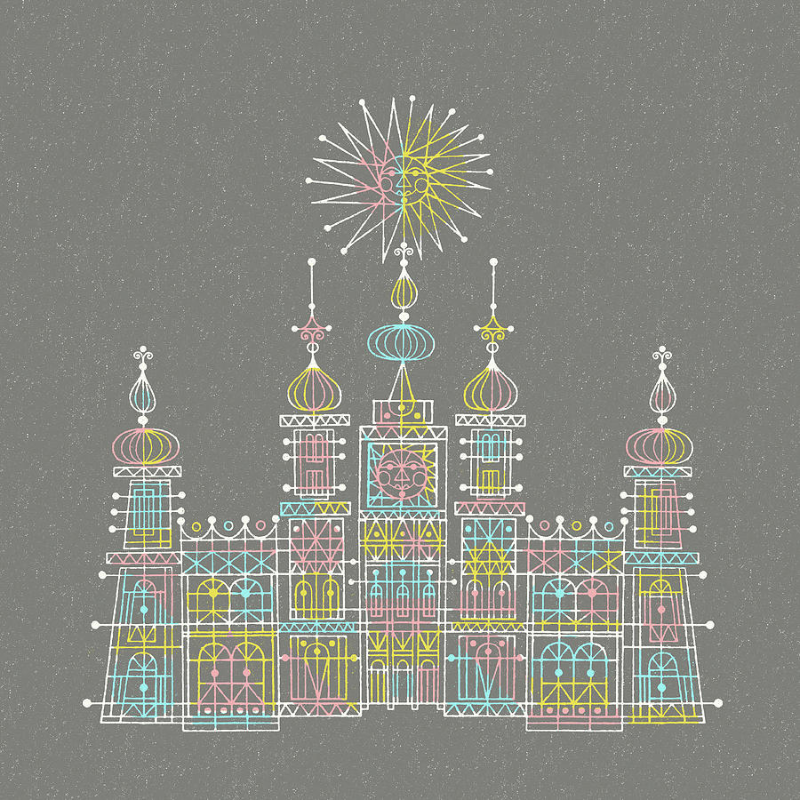 Architecture Drawing - Abstract Castle #4 by CSA Images
