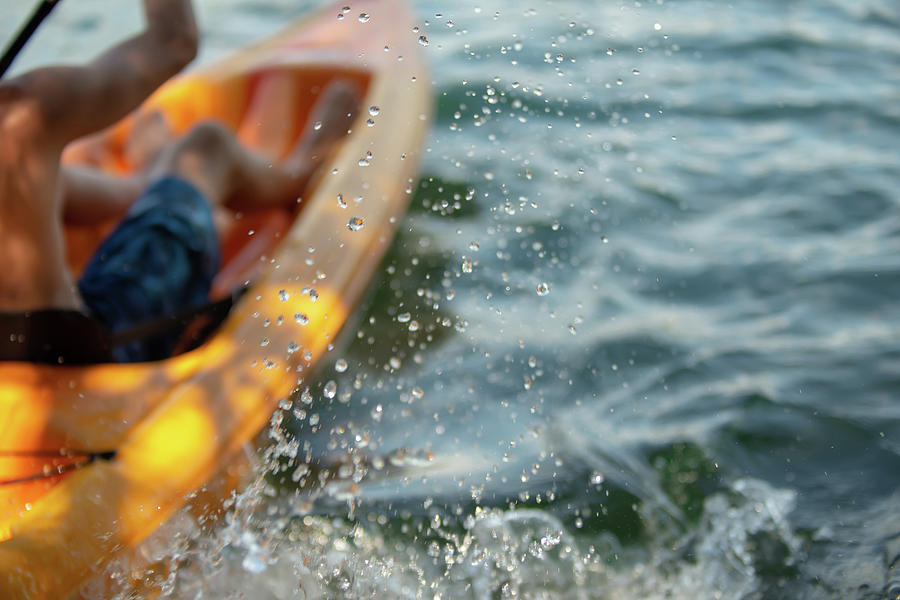 Abstract Kayak Action On A Mountain Lake  #4 Photograph by Alex Grichenko