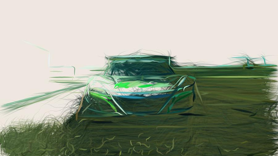 Acura NSX EV Draw #4 Digital Art by CarsToon Concept