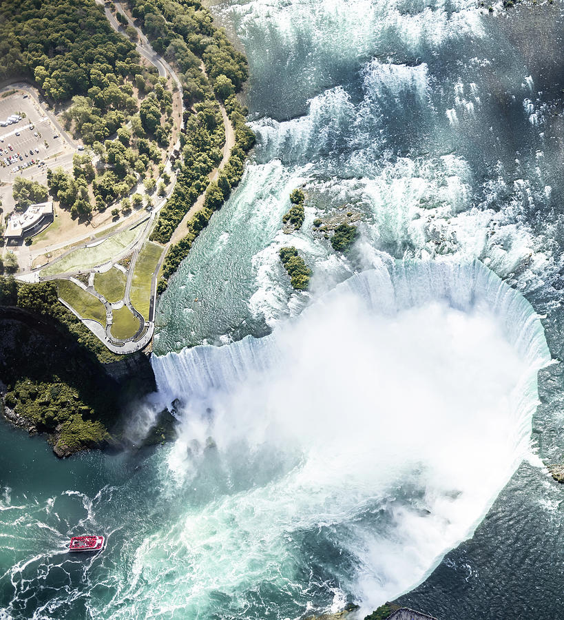Summer Photograph - Aerial view of Niagara falls #1 by Suranga Weeratunga