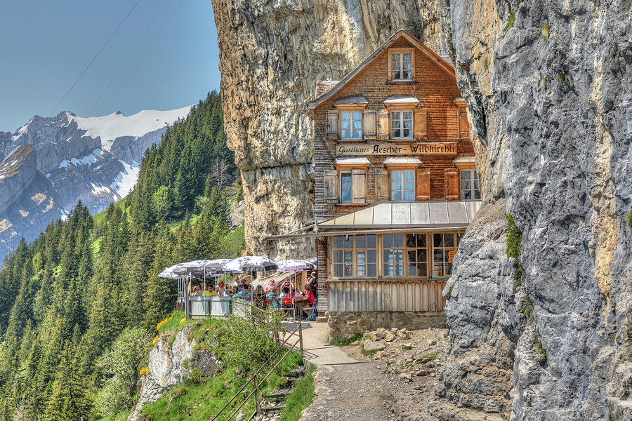 Mountain Photograph - Aescher Wildkirchli - Switzerland by Joana Kruse
