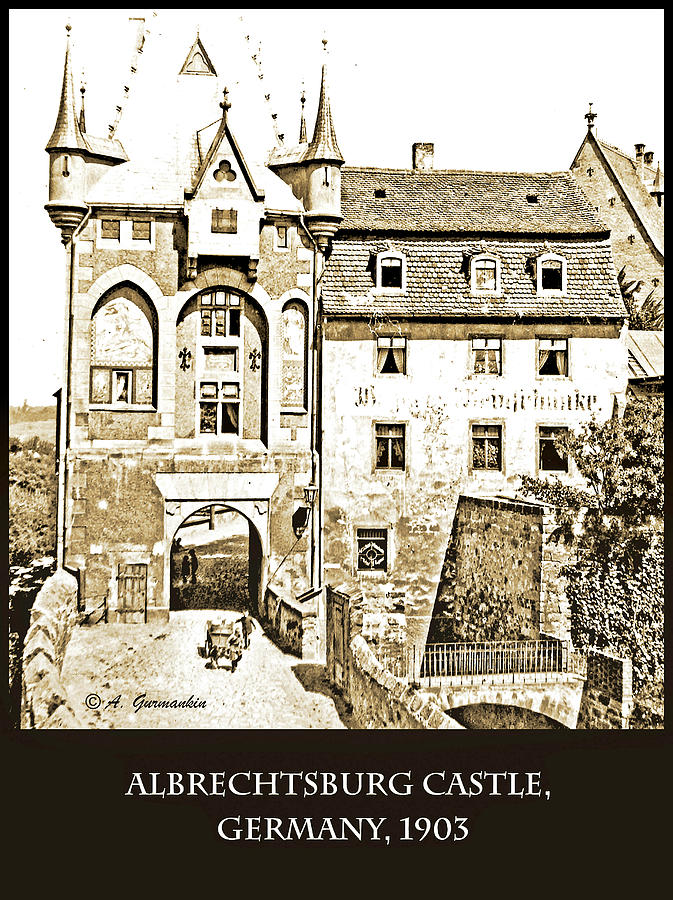 Albrechtsburg Germany Castle 1903 Vintage Photograph Photograph by A Macarthur Gurmankin