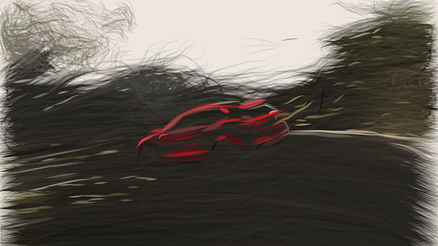 Alfa Romeo Stelvio Quadrifoglio Drawing #5 Digital Art by CarsToon Concept