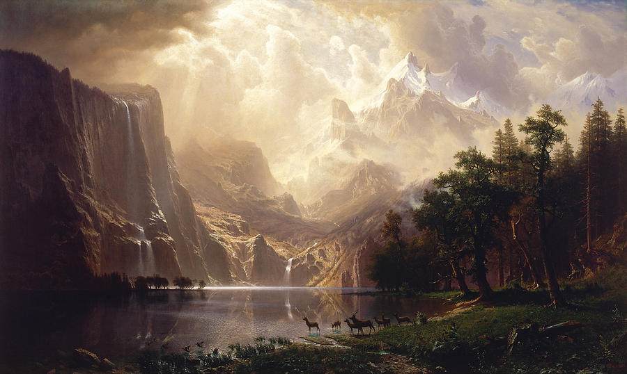 Among the Sierra Nevada #4 Painting by Albert Bierstadt