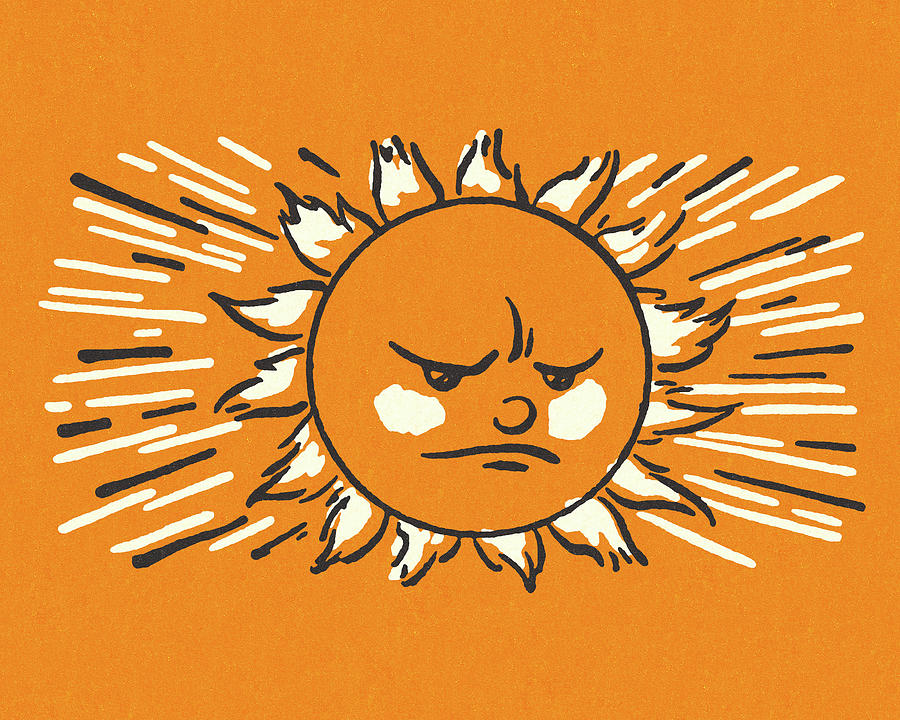 Summer Drawing - Angry Sun #4 by CSA Images