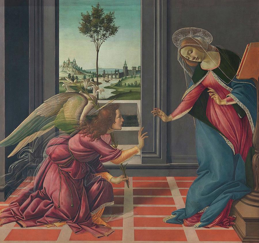 Renaissance Painting - Annunciation by Sandro Botticelli