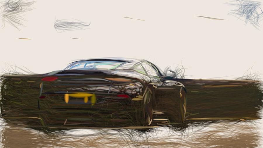 Aston Martin DBS Superleggera Drawing #5 Digital Art by CarsToon Concept