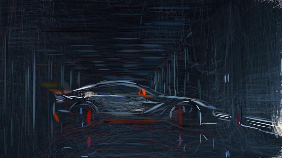 Aston Martin Vantage GT12 Drawing #5 Digital Art by CarsToon Concept