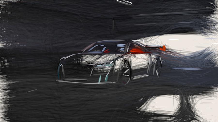 Audi TT Clubsport Turbo Drawing #5 Digital Art by CarsToon Concept