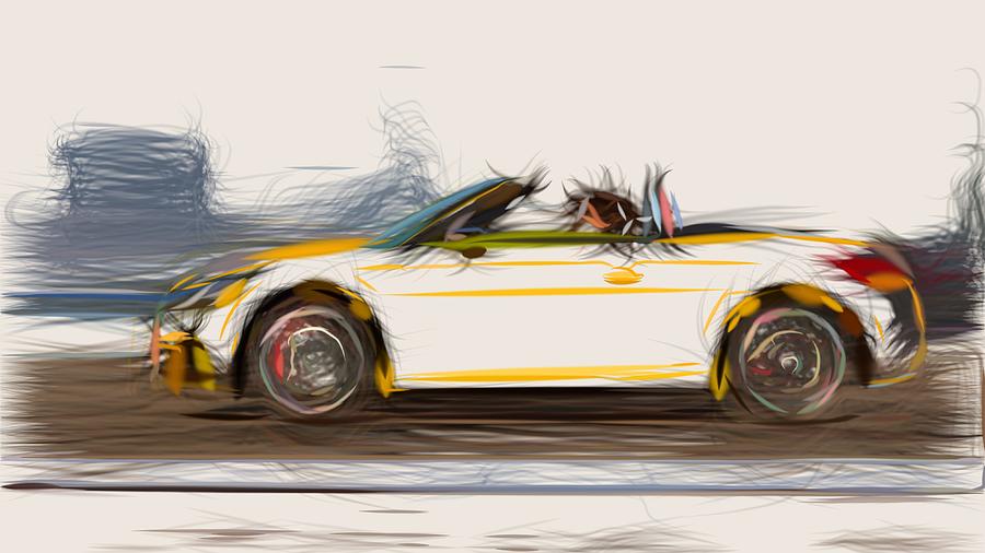 Audi TTS Roadster Drawing #10 Digital Art by CarsToon Concept