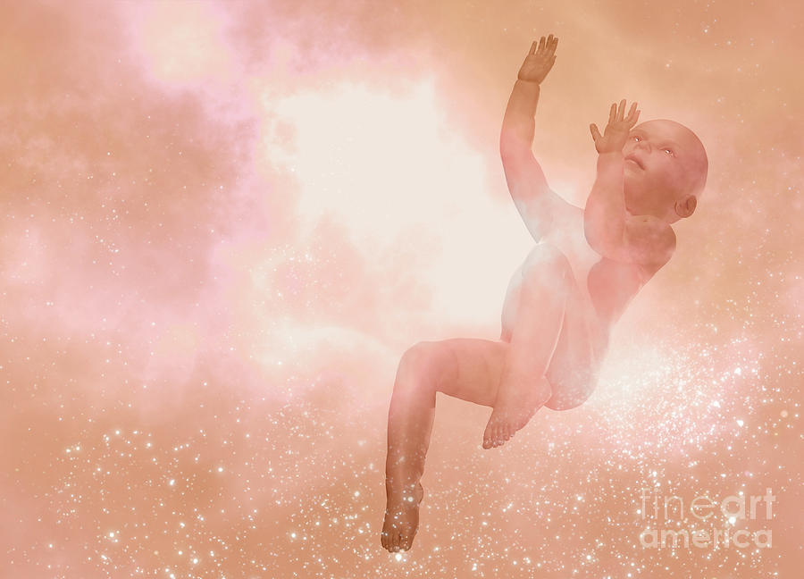 Baby Floating Photograph by Victor Habbick Visions/science Photo