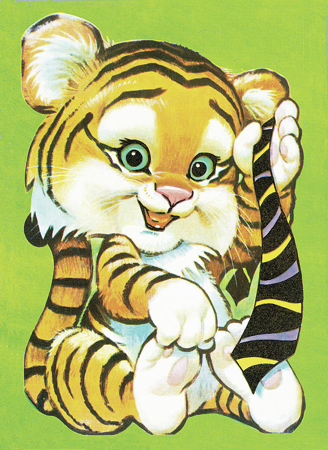 Baby tiger Drawing by CSA Images - Pixels