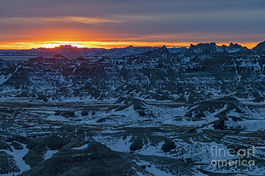 Badlands National Park Photograph - Badlands National Park In Winter #4 by Jim West/science Photo Library
