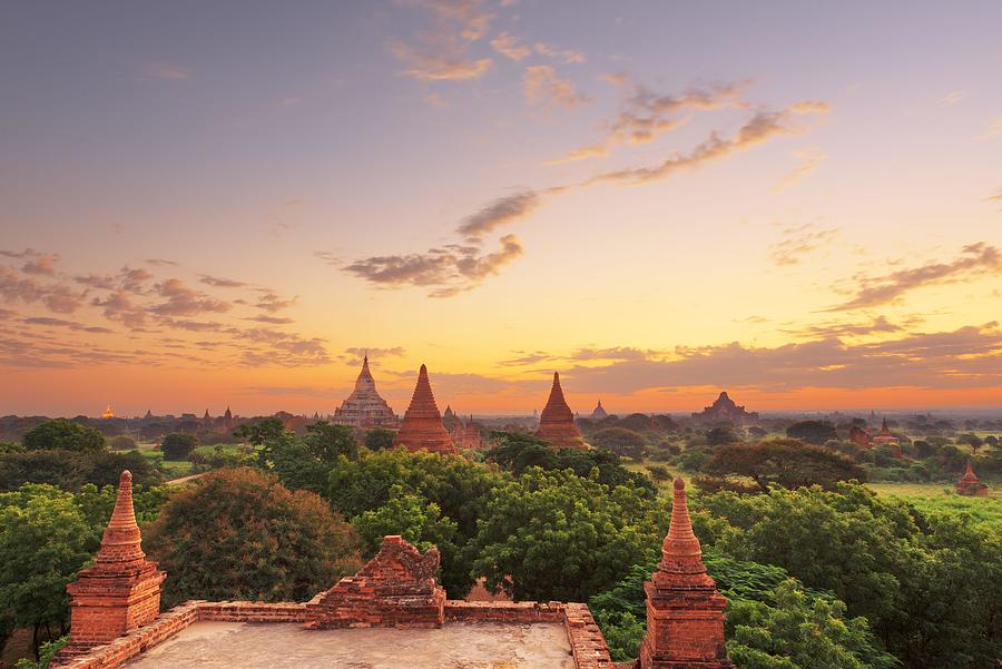 Architecture Photograph - Bagan, Myanmar Temples #4 by Sean Pavone