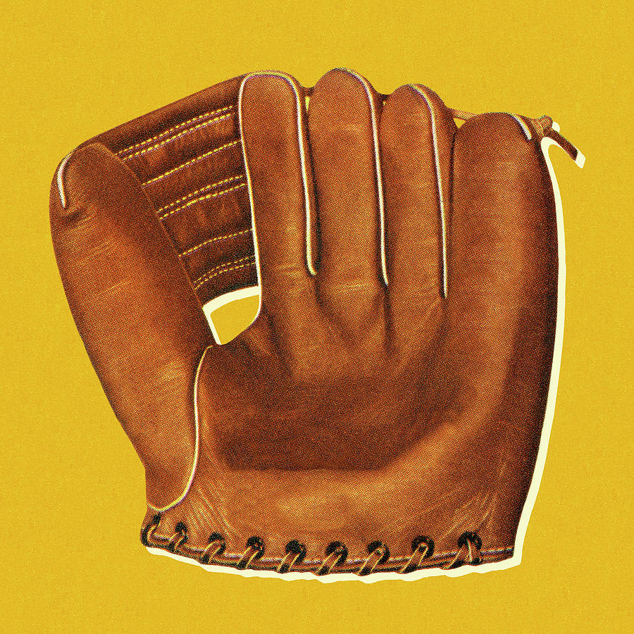Baseball Drawing - Baseball Glove #4 by CSA Images