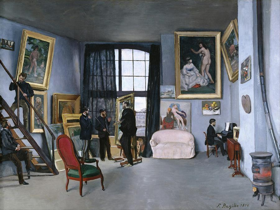 Portrait Painting - Bazilles Studio by Frederic Bazille