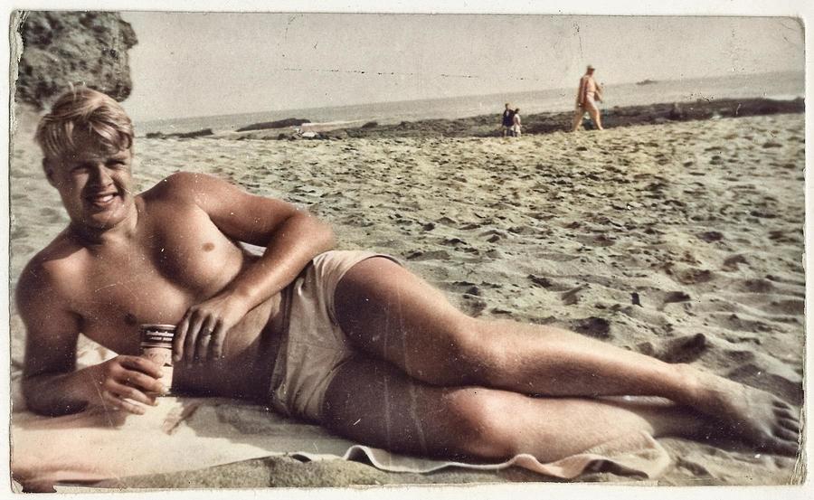 Beach Life Of Youth 1900 - 1950 - 064 Colorized By Ahmet Asar Painting