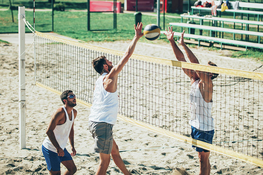 Summer Photograph - Beach Volleyball Game #4 by Microgen Images/science Photo Library