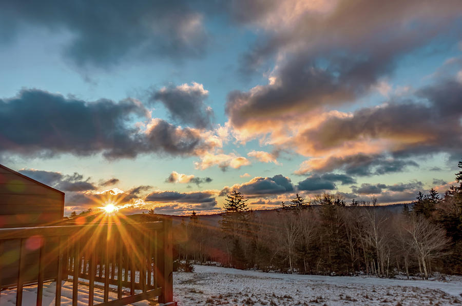 Beautiful Nature Sunrise At Snowshoe West Virginia Ski Resort #4 Photograph by Alex Grichenko