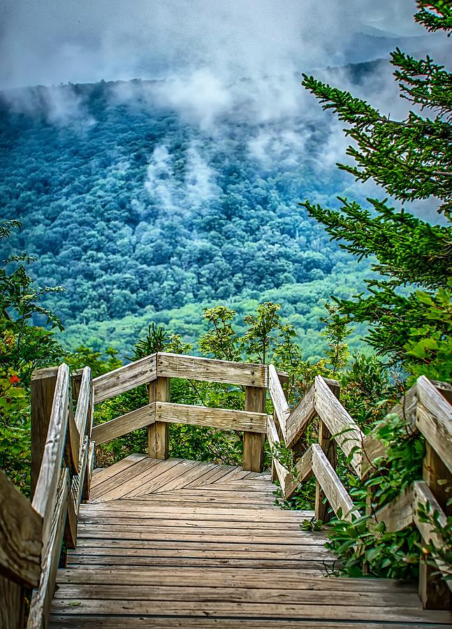 Beautiful Scenic Views At Rought Ridge North Carolina Overlook #4 Photograph by Alex Grichenko
