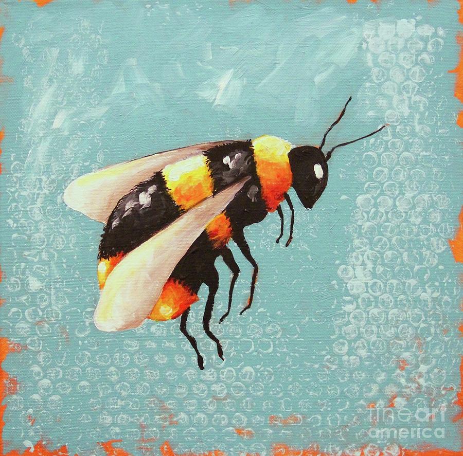 Bee Painting #5 Painting by Lucia Stewart