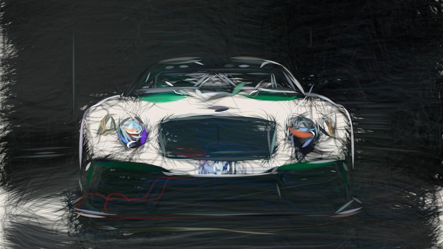 Bentley Continental GT3 Drawing #5 Digital Art by CarsToon Concept