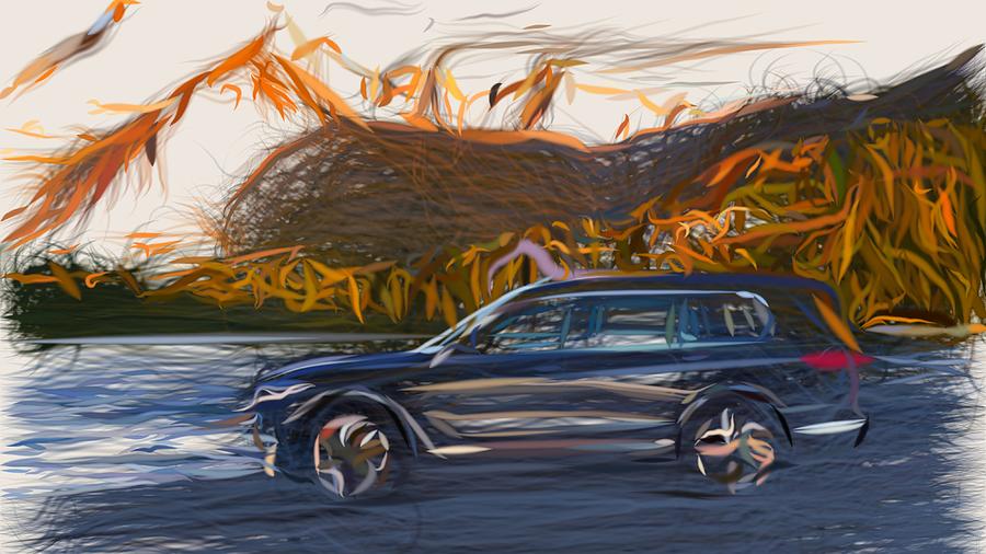 BMW X7 Drawing #5 Digital Art by CarsToon Concept