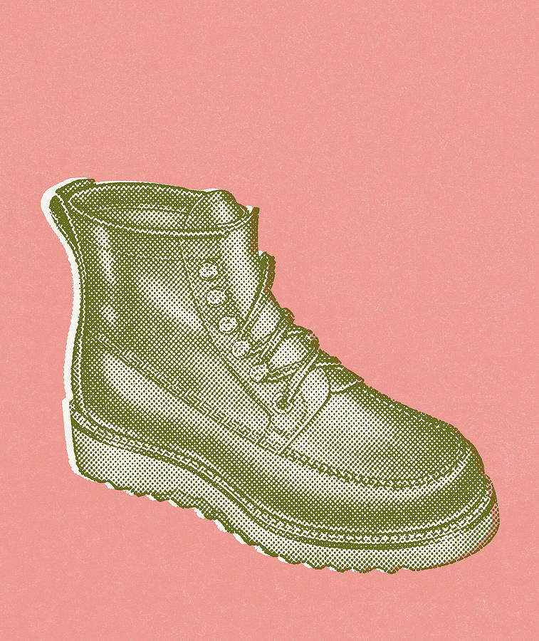 Vintage Drawing - Boot #4 by CSA Images