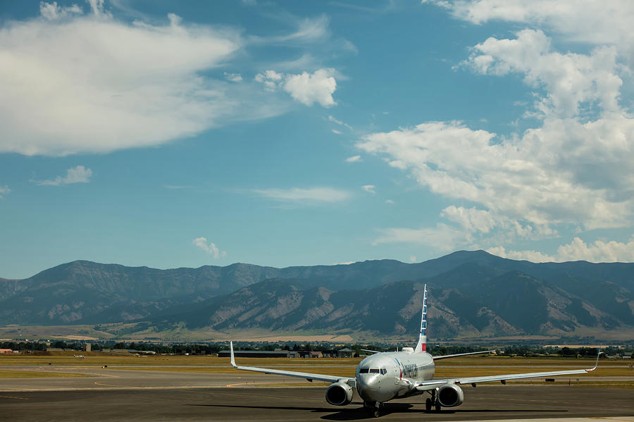 Bozeman Montana Airport And Rocky Mountains #4 Photograph by Alex Grichenko