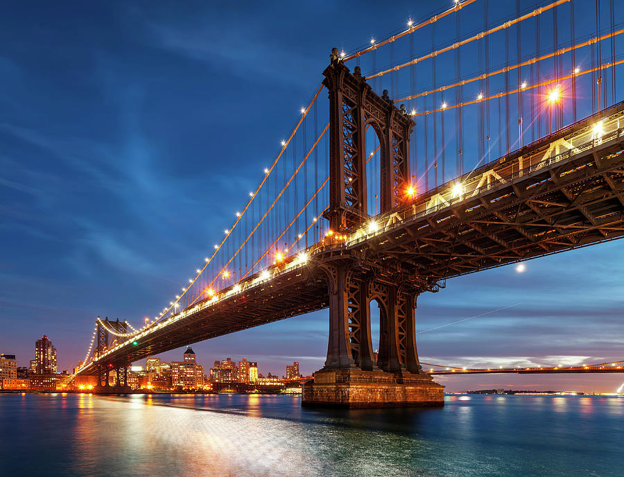 Brooklyn Bridge Over East River Digital Art by Antonino Bartuccio ...