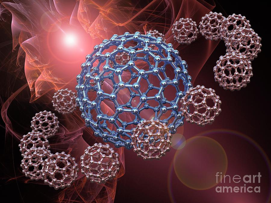 Buckyball Molecules #4 by Laguna Design/science Photo Library