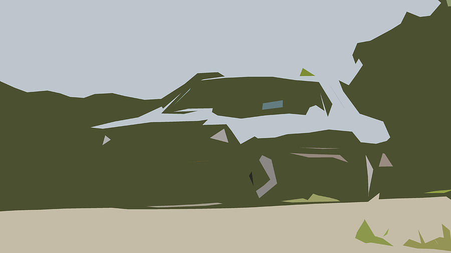 Buick GNX Abstract Design #4 Digital Art by CarsToon Concept