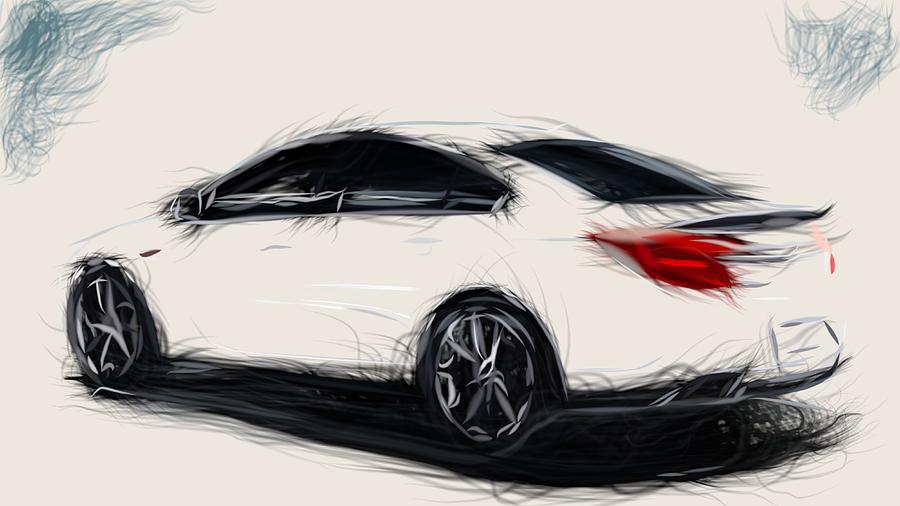Buick Regal GS Draw #4 Digital Art by CarsToon Concept