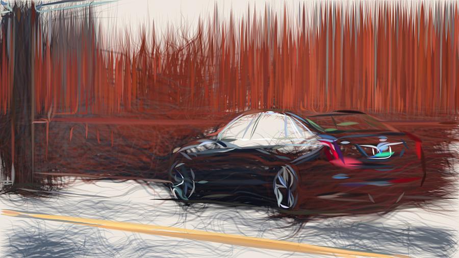 Cadillac CT6 Draw #5 Digital Art by CarsToon Concept