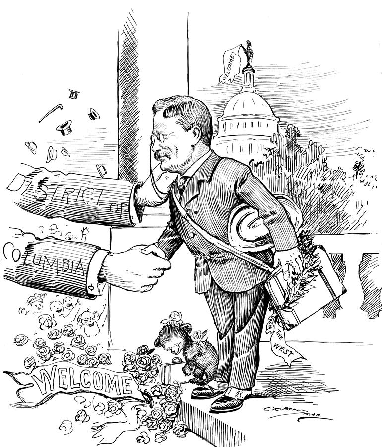 Cartoon Roosevelt, 1904 Drawing by Clifford Berryman Pixels