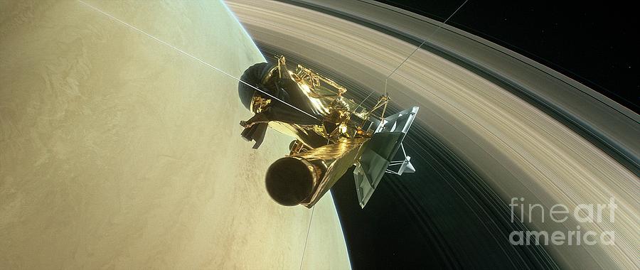 Cassini's Grand Finale At Saturn Photograph By Nasa/jpl-caltech/science ...