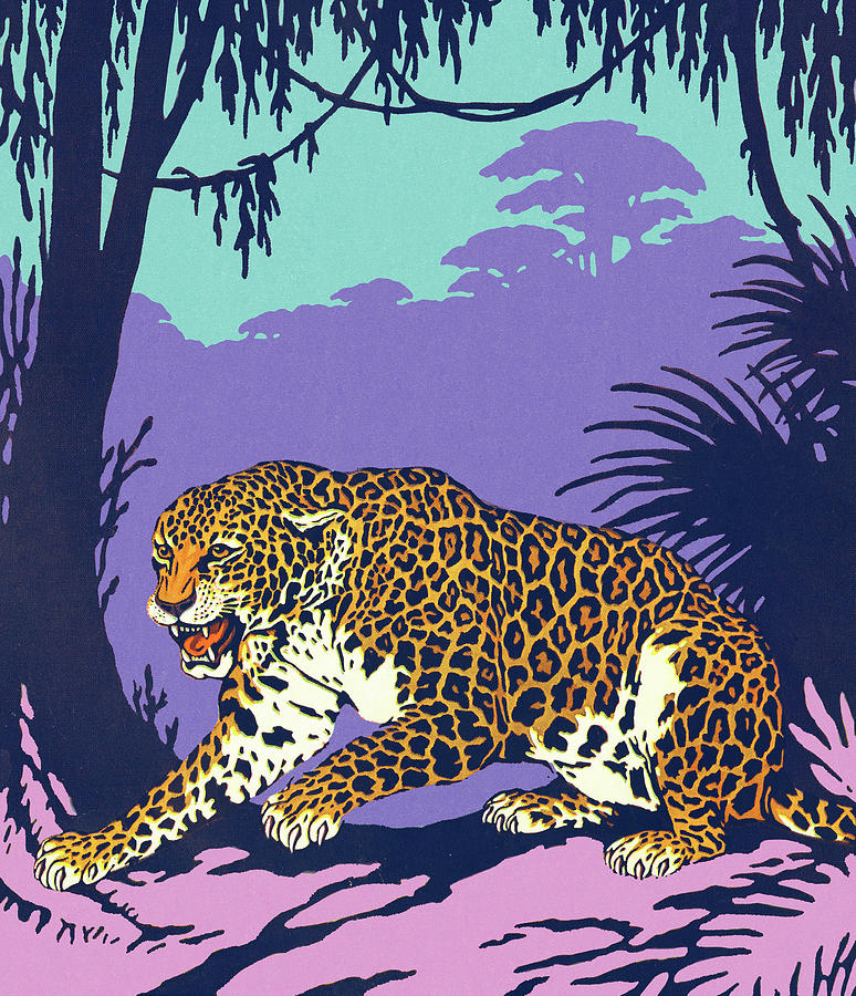 Jungle Drawing - Cheetah #4 by CSA Images