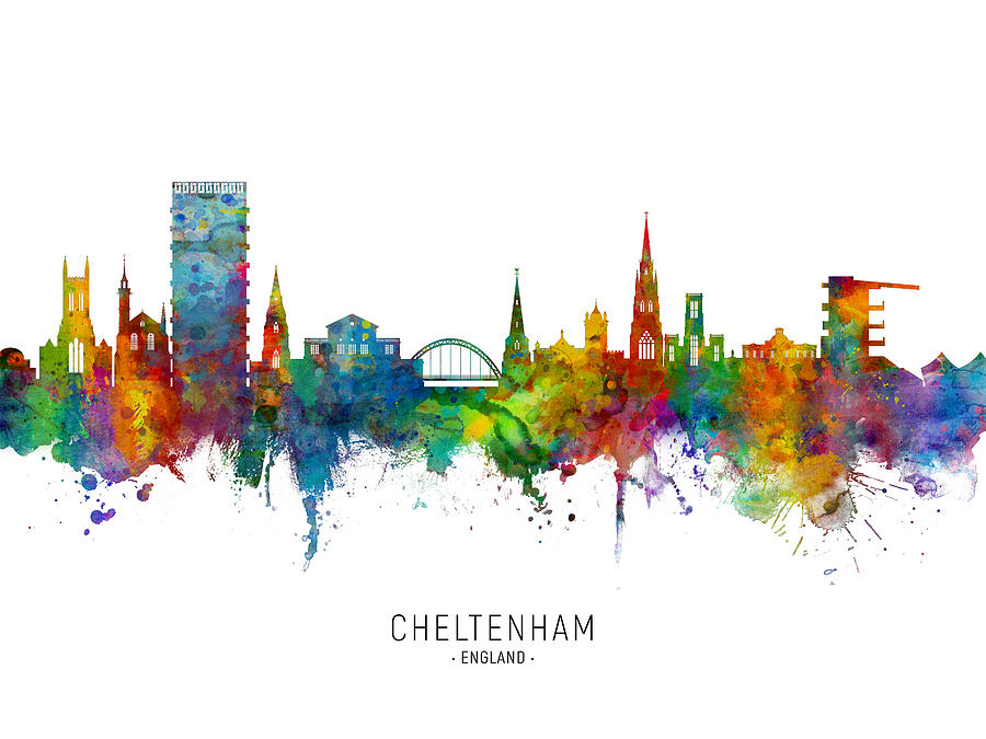 Cheltenham England Skyline #4 Digital Art by Michael Tompsett