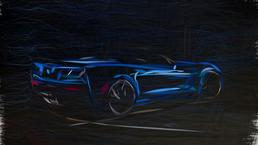Chevrolet Corvette Z06 Drawing #5 Digital Art by CarsToon Concept