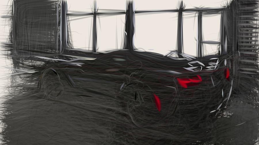 Chevrolet Corvette ZR1 Drawing #5 Digital Art by CarsToon Concept