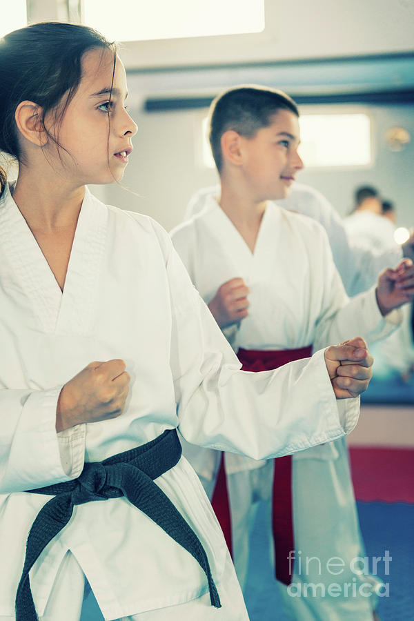 Children In Taekwondo Class #4 Photograph by Microgen Images/science Photo Library