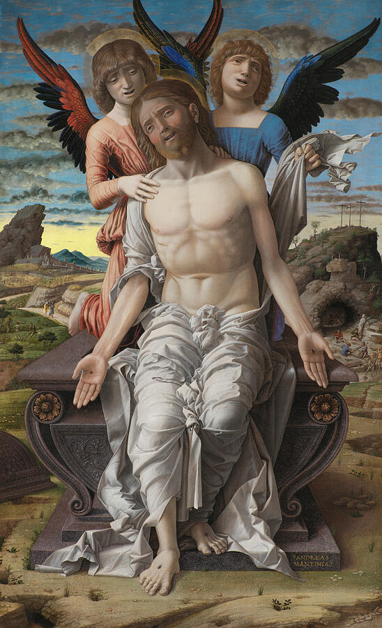 Christ as the Suffering Redeemer #4 Painting by Andrea Mantegna
