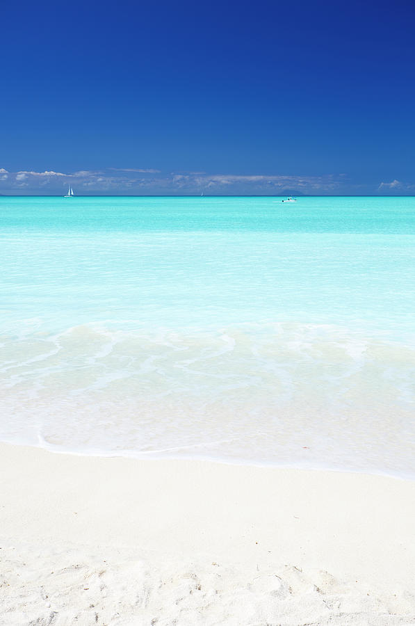 Clean White Caribbean Beach With Blue #4 Photograph by Michaelutech