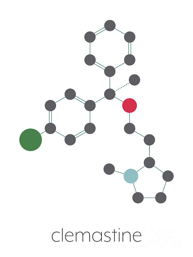 Clemastine Antihistamine Drug Molecule Photograph by Molekuul/science ...