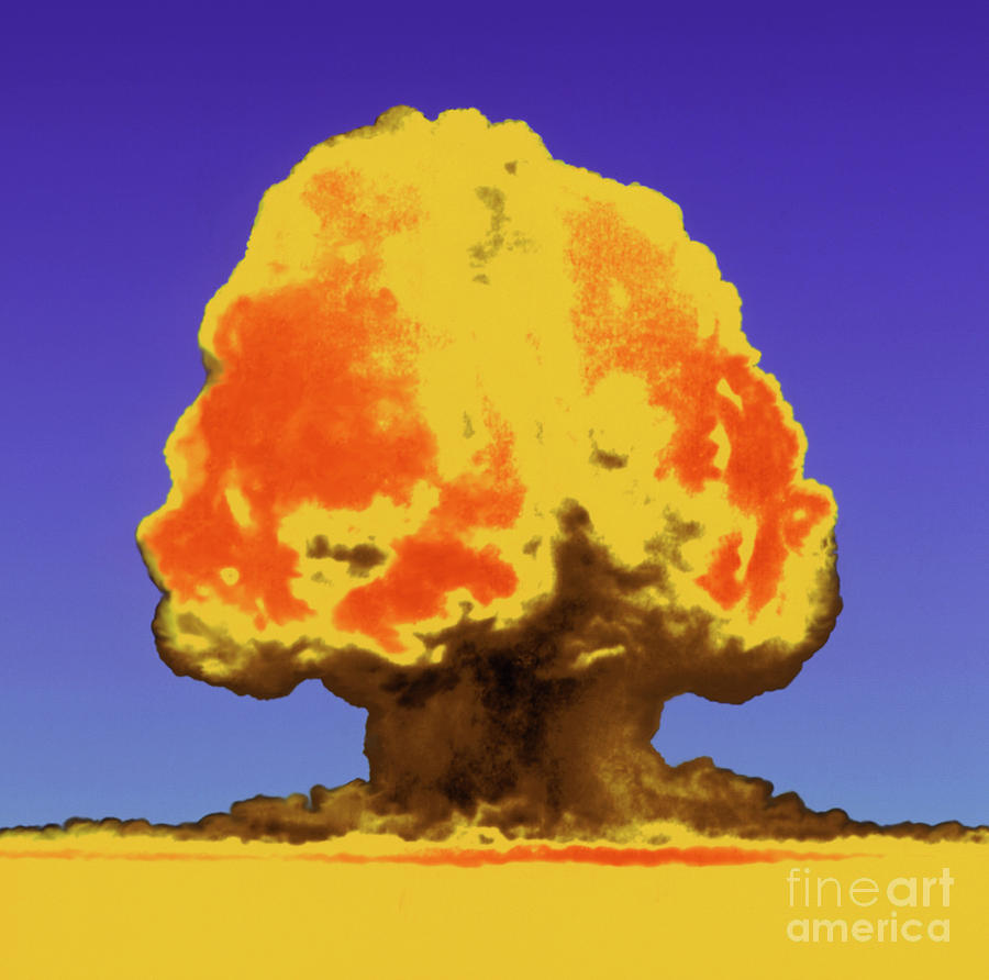 Coloured Image Of The First Atomic Bomb Explosion #4 Photograph by Science Photo Library